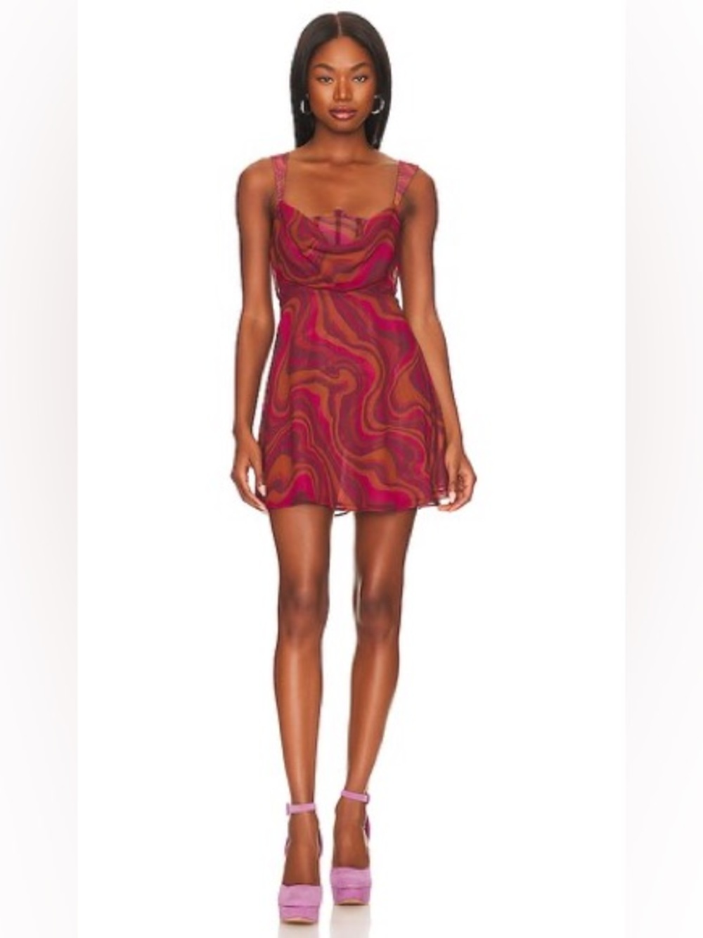 For Love & Lemons Eleanor Mini Dress in Red Size medium‎ NWT